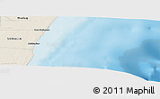 Shaded Relief Panoramic Map of the area around 6° 28' 13" N, 49° 22' 30" E