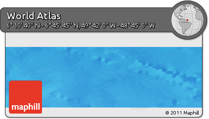 Physical Panoramic Map of the Area around 6° 28' 13" N, 49° 13' 30" W