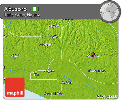 Physical 3D Map of Abusoro