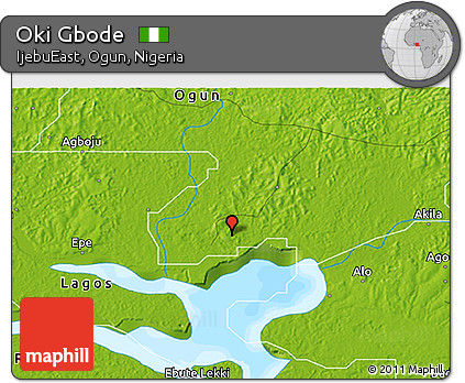 Physical 3D Map of Oki Gbode
