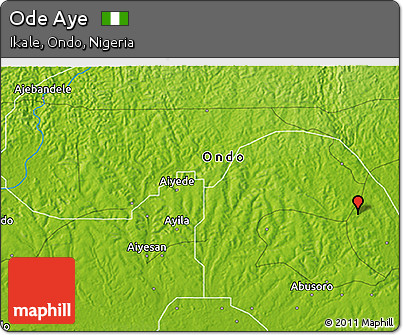 Physical 3D Map of Ode Aye