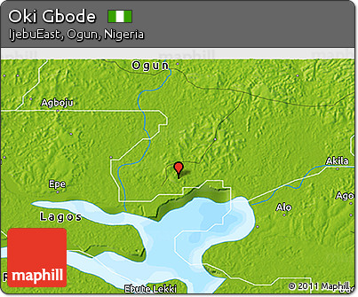 Physical 3D Map of Oki Gbode