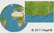 Satellite Location Map of Bouapé