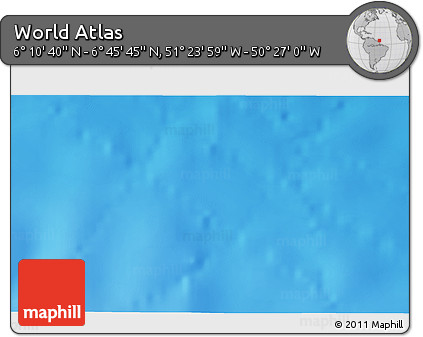 Physical 3D Map of the Area around 6° 28' 13" N, 50° 55' 29" W
