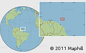 Savanna Style Location Map of the area around 6° 28' 13" N, 51° 46' 29" W