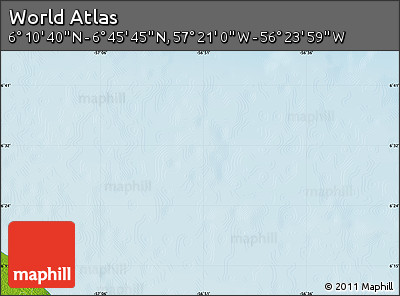 Physical Map of the Area around 6° 28' 13" N, 56° 52' 30" W