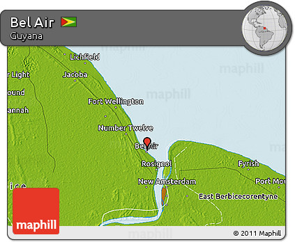 Physical 3D Map of Bel Air