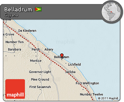 Shaded Relief 3D Map of Belladrum