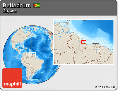 Shaded Relief Location Map of Belladrum