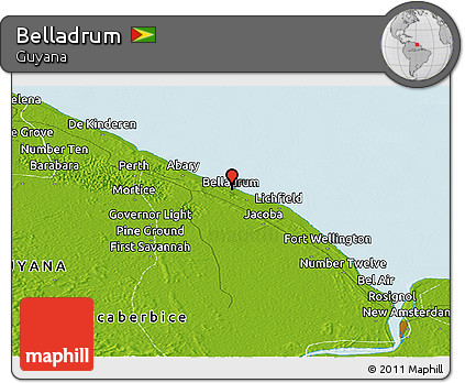 Physical Panoramic Map of Belladrum