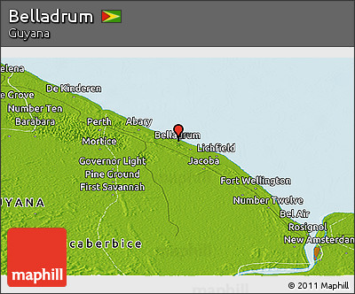 Physical Panoramic Map of Belladrum