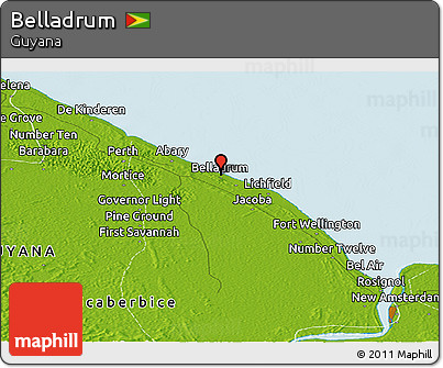 Physical Panoramic Map of Belladrum