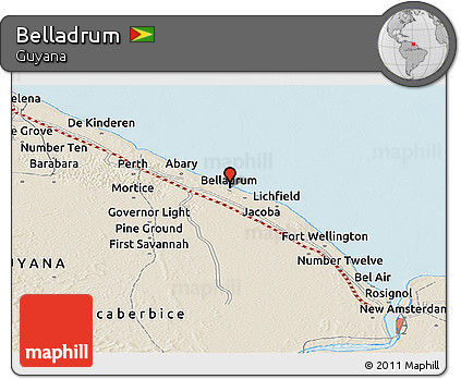 Shaded Relief Panoramic Map of Belladrum