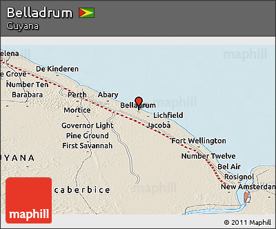Shaded Relief Panoramic Map of Belladrum