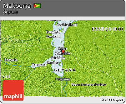 Physical Panoramic Map of Makouria