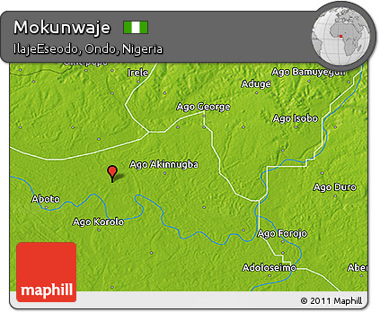 Physical 3D Map of Mokunwaje