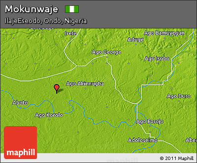Physical 3D Map of Mokunwaje