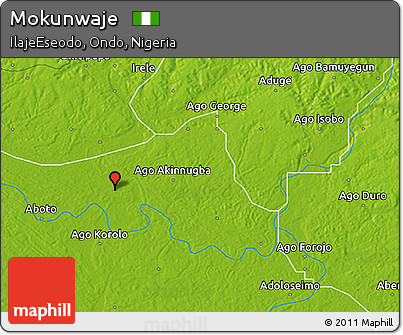 Physical 3D Map of Mokunwaje