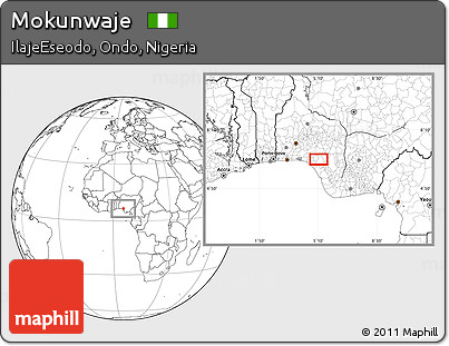 Blank Location Map of Mokunwaje