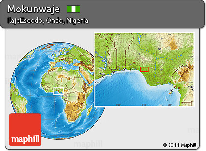 Physical Location Map of Mokunwaje