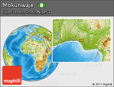 Physical Location Map of Mokunwaje