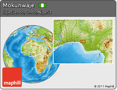 Physical Location Map of Mokunwaje