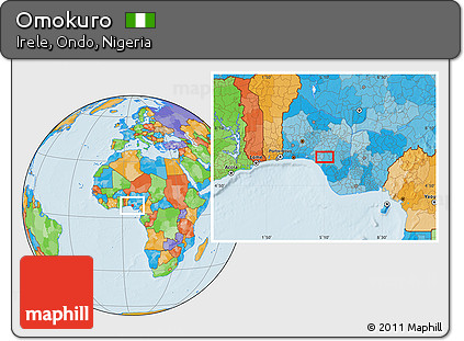 Political Location Map of Omokuro