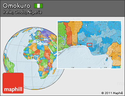 Political Location Map of Omokuro