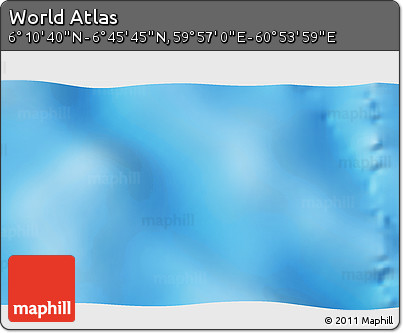 Physical 3D Map of the Area around 6° 28' 13" N, 60° 25' 29" E