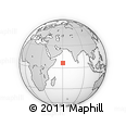 Outline Map of the Area around 6° 28' 13" N, 60° 25' 29" E, rectangular outline