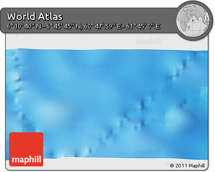 Physical 3D Map of the Area around 6° 28' 13" N, 61° 16' 29" E