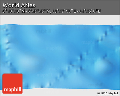Physical 3D Map of the Area around 6° 28' 13" N, 61° 16' 29" E