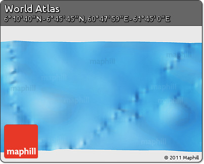Physical 3D Map of the Area around 6° 28' 13" N, 61° 16' 29" E
