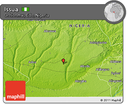 Physical 3D Map of Issua