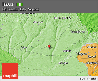 Political 3D Map of Issua