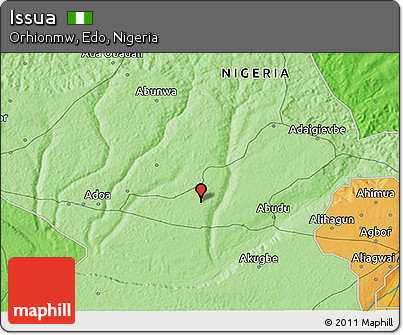 Political 3D Map of Issua