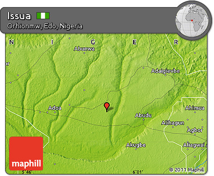 Physical Map of Issua
