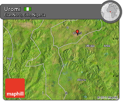 Satellite Map of Uromi