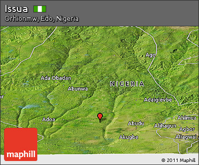 Satellite Panoramic Map of Issua