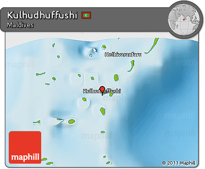 Physical 3D Map of Kulhudhuffushi