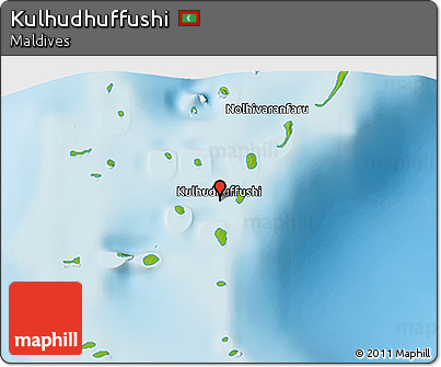 Physical 3D Map of Kulhudhuffushi