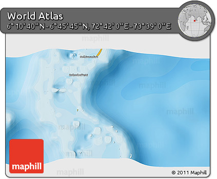 Political 3D Map of the Area around 6° 28' 13" N, 73° 10' 30" E