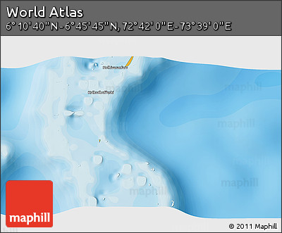Political 3D Map of the Area around 6° 28' 13" N, 73° 10' 30" E