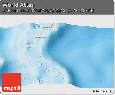 Political 3D Map of the Area around 6° 28' 13" N, 73° 10' 30" E