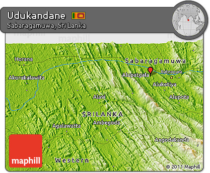 Physical 3D Map of Udukandane