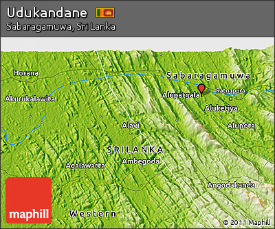Physical 3D Map of Udukandane