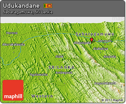 Physical 3D Map of Udukandane