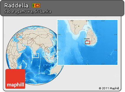Shaded Relief Location Map of Raddella