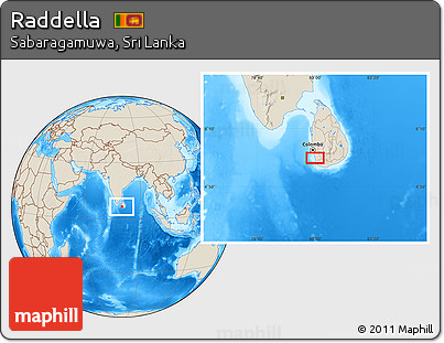 Shaded Relief Location Map of Raddella