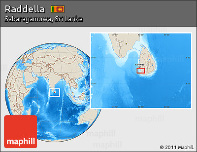 Shaded Relief Location Map of Raddella